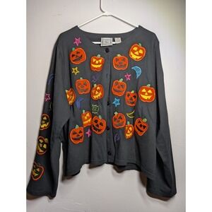 Michael‎ Simon Lite Halloween Pumpkin Sweater Plus Size 2X